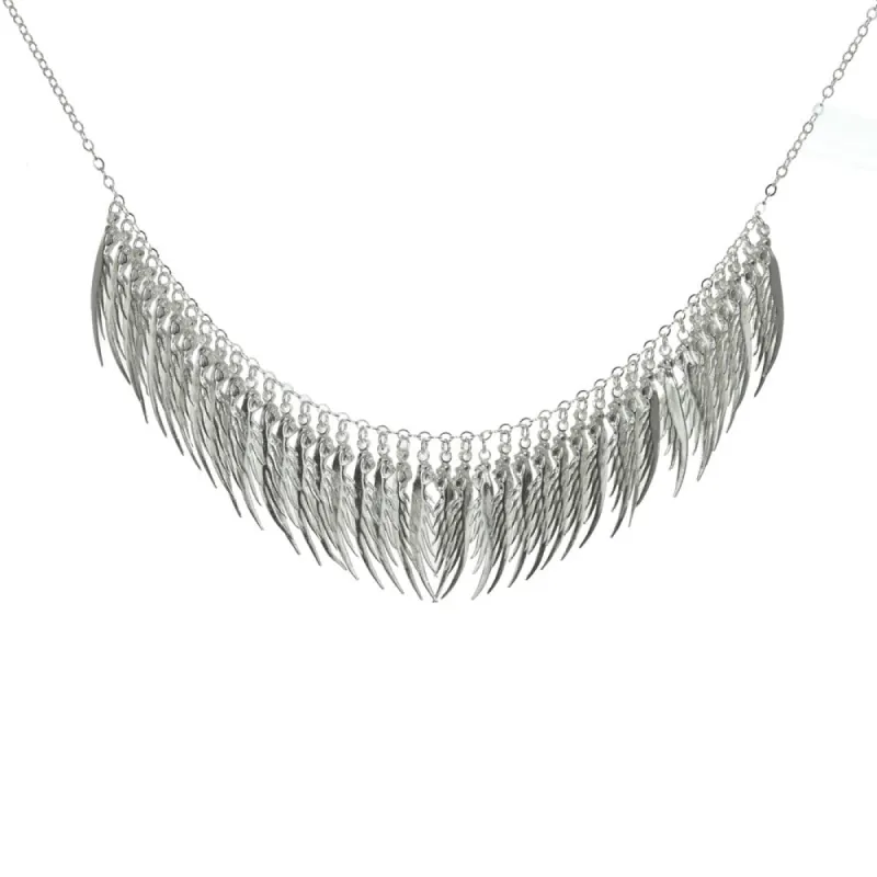 Full Feather Drape Necklace sold by Catherine Weitzman Jewelry