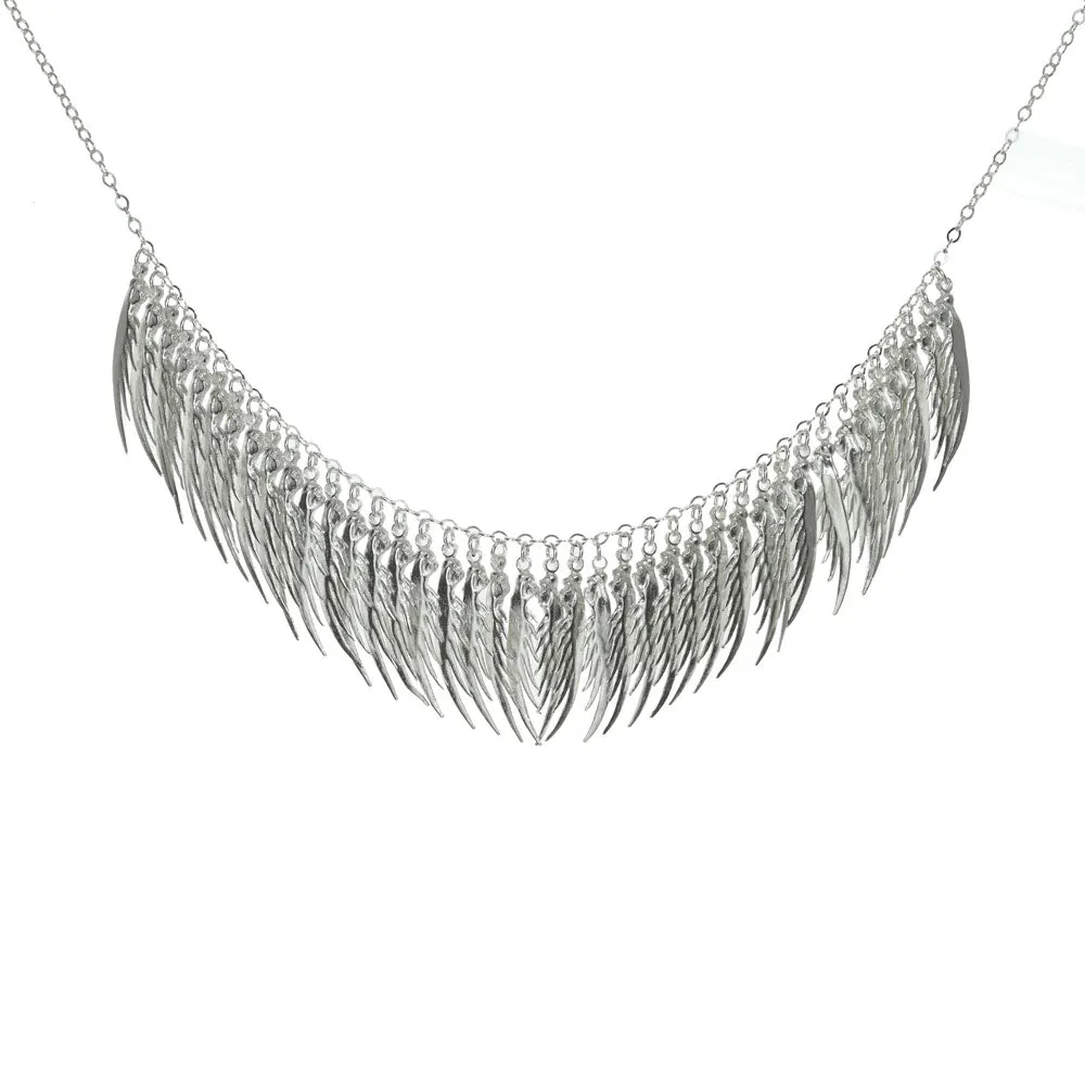 Full Feather Drape Necklace sold by Catherine Weitzman Jewelry
