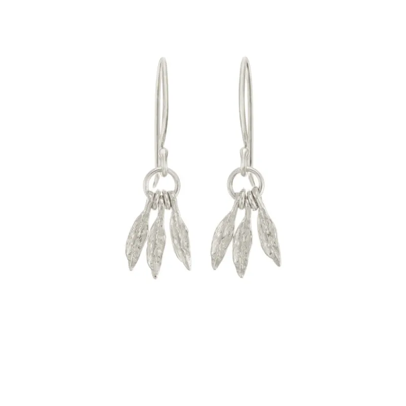 3 Mini Olive Leaves Earrings sold by Catherine Weitzman Jewelry