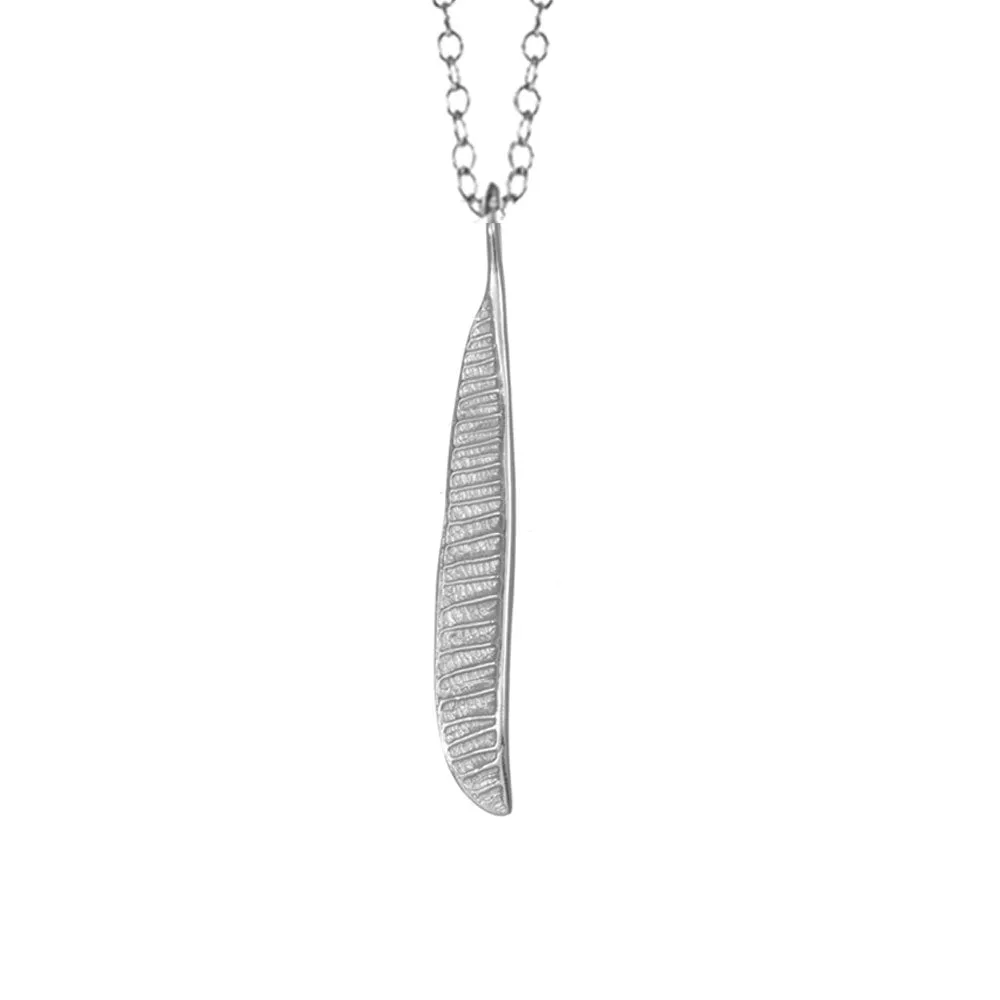 Large Half Plumeria Leaf Necklace sold by Catherine Weitzman Jewelry