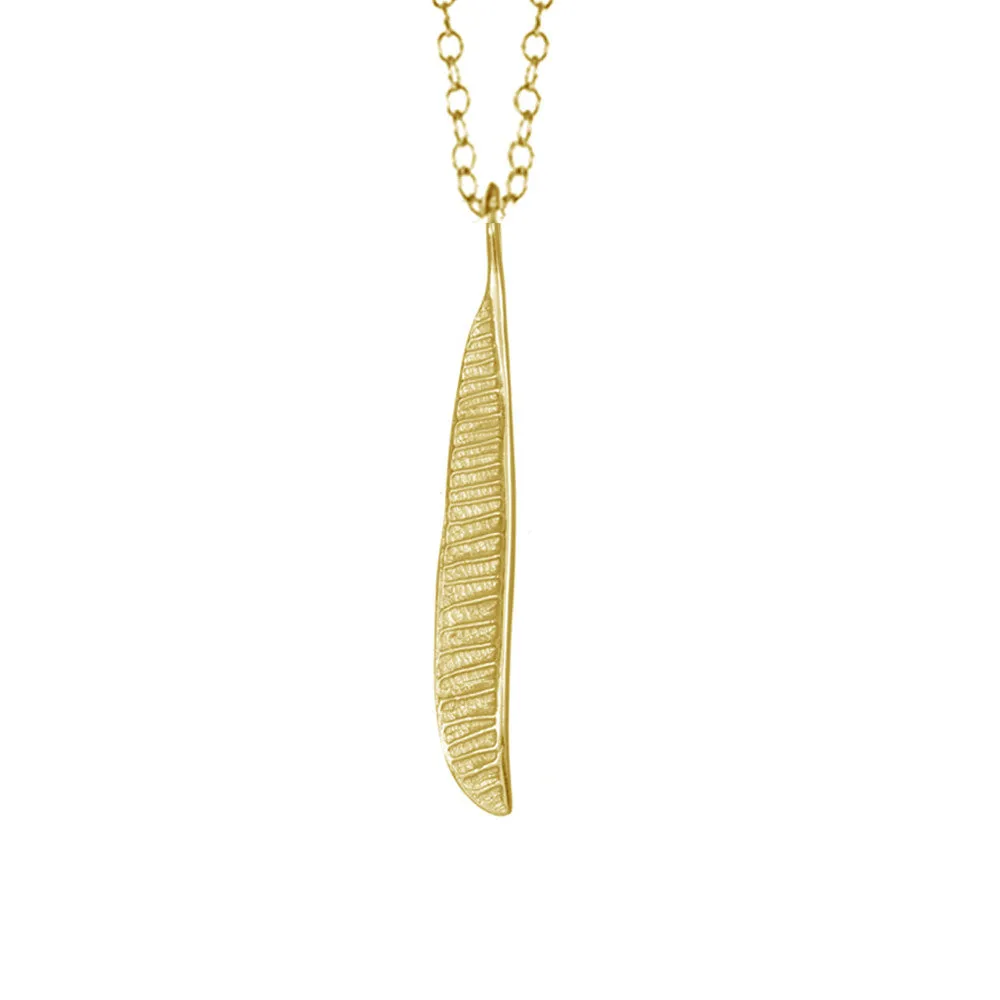 Large Half Plumeria Leaf Necklace sold by Catherine Weitzman Jewelry product image thumbnail 2