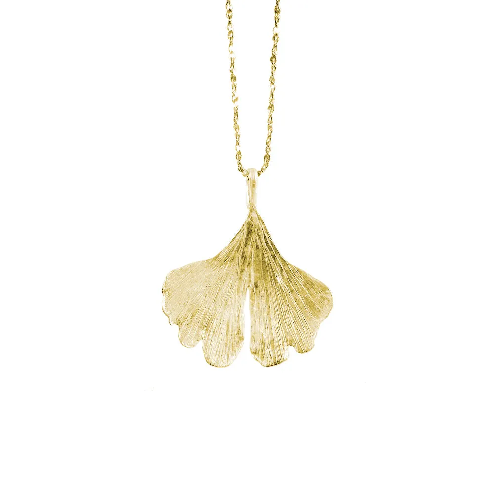 Large Gingko Leaf Necklace sold by Catherine Weitzman Jewelry product image thumbnail 2