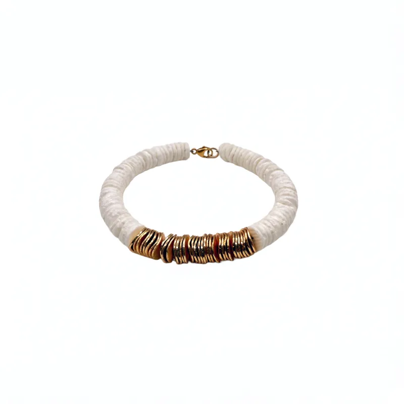Puka and Gold Bracelet sold by Catherine Weitzman Jewelry