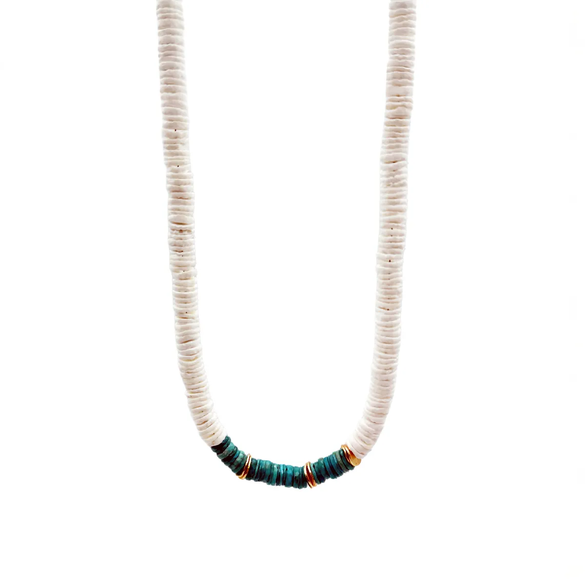 Puka Necklace with Gemstones and Gold Accent sold by Catherine Weitzman Jewelry product image thumbnail 3