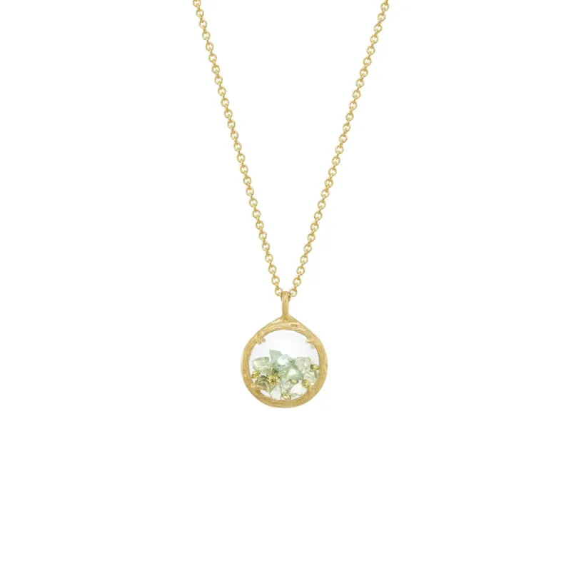 Mini Birthstone Shaker Necklace | Handmade Hawaii made by Catherine Weitzman Jewelry