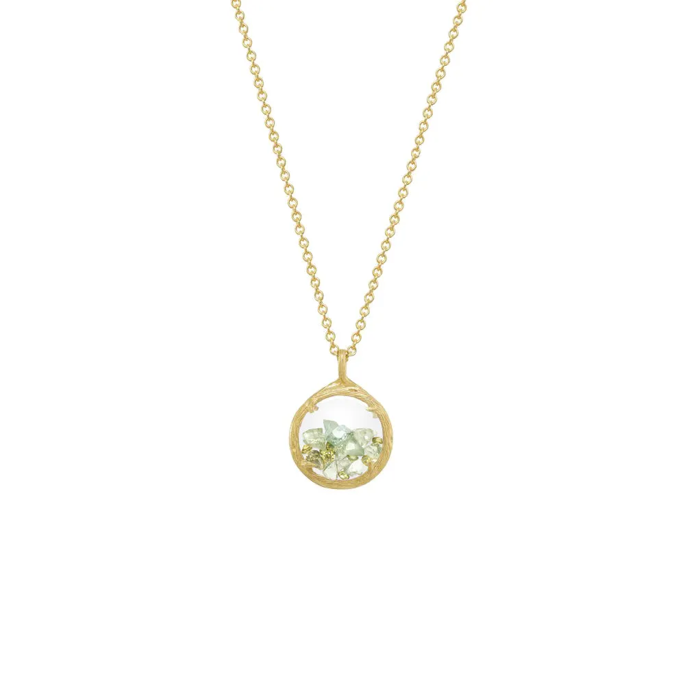 Mini Birthstone Shaker Necklace | Handmade Hawaii sold by Catherine Weitzman Jewelry