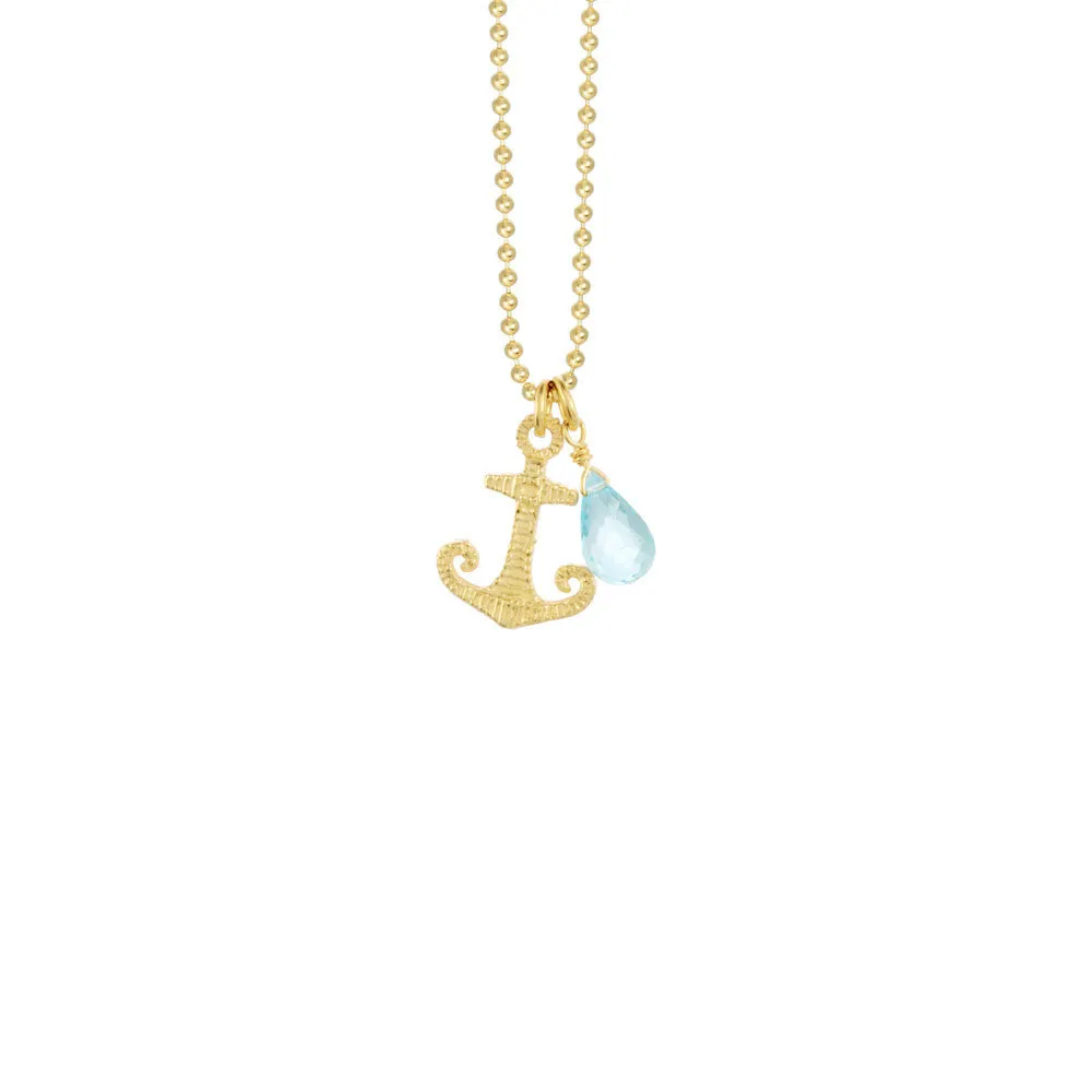 Anchor Necklace with Briolette sold by Catherine Weitzman Jewelry