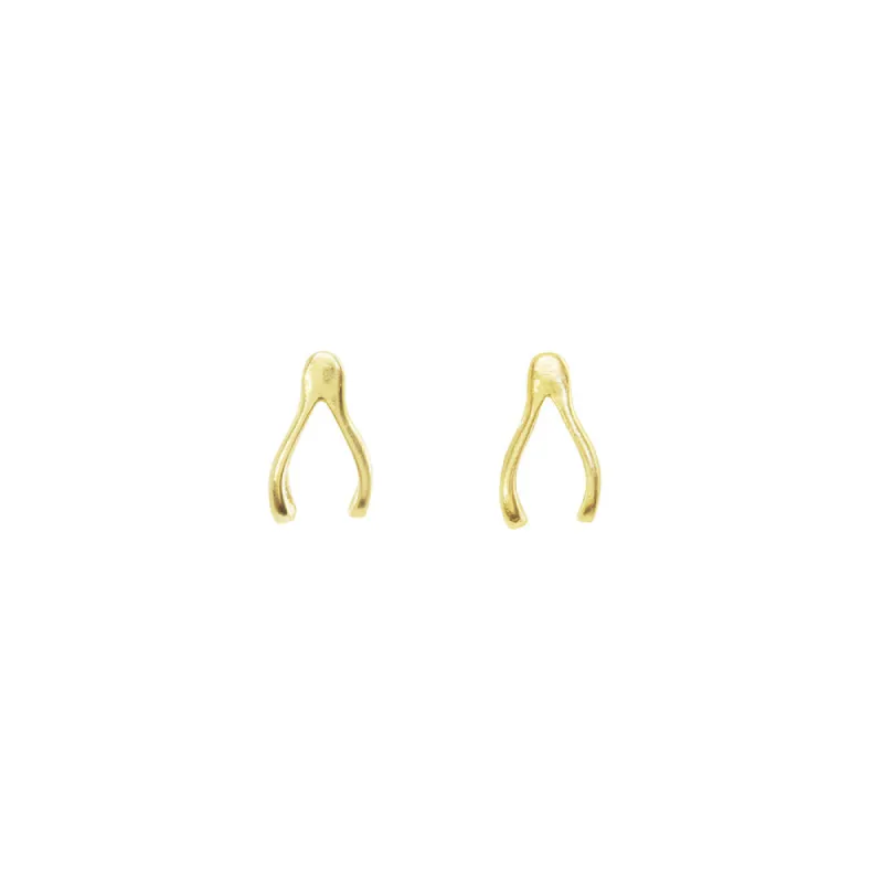 Wishbone Stud Earrings sold by Catherine Weitzman Jewelry
