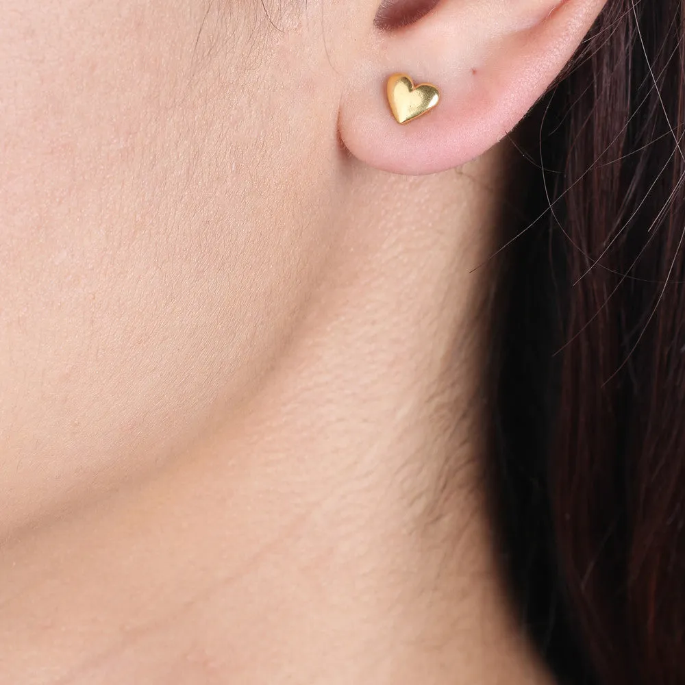 Heart Stud Earrings sold by Catherine Weitzman Jewelry product image thumbnail 3