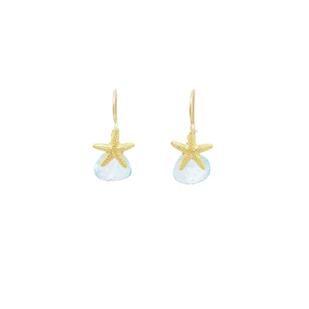 Starfish Earrings with Teardrop Gemstones sold by Catherine Weitzman Jewelry product image thumbnail 2