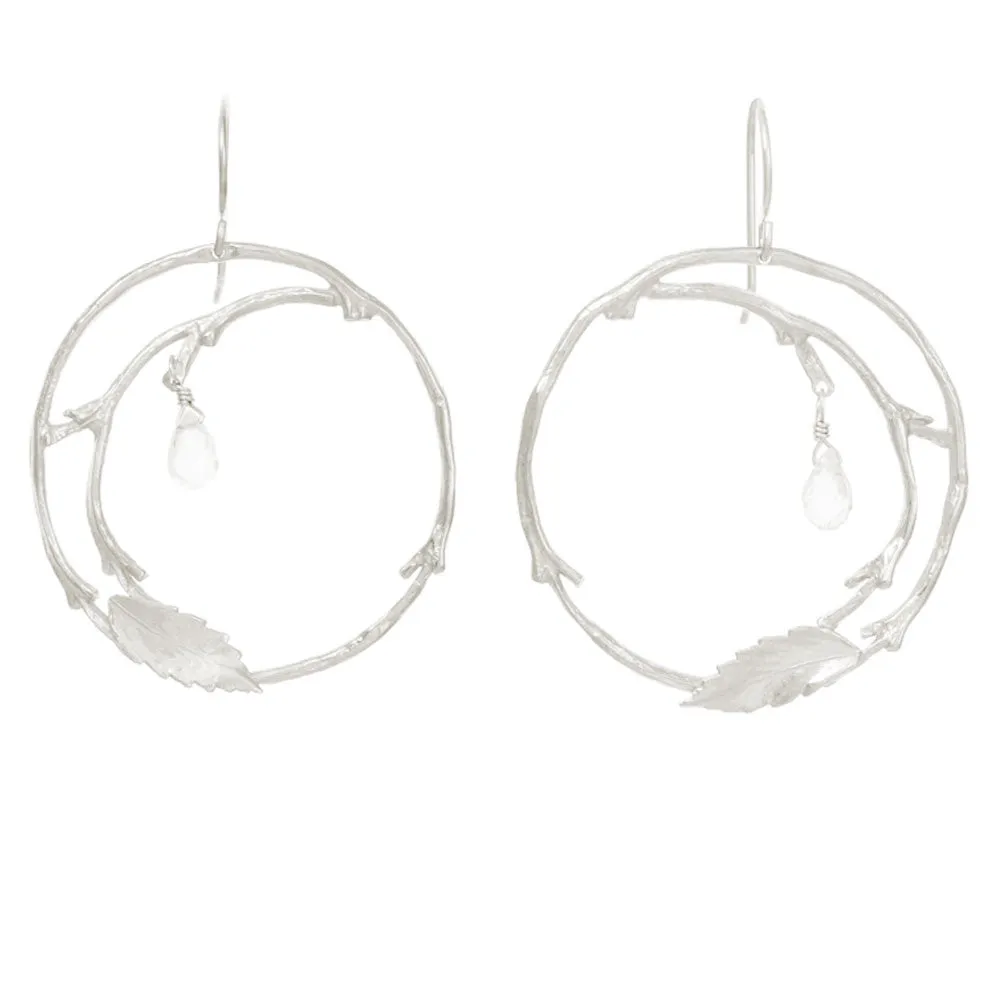 Full Circle Branch Earrings with Briolettes sold by Catherine Weitzman Jewelry product image thumbnail 2