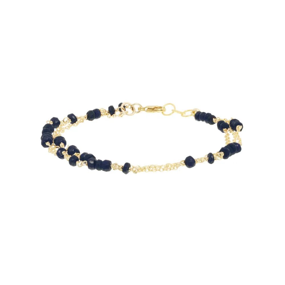 3 Strand Gemstone Chain Bracelet sold by Catherine Weitzman Jewelry