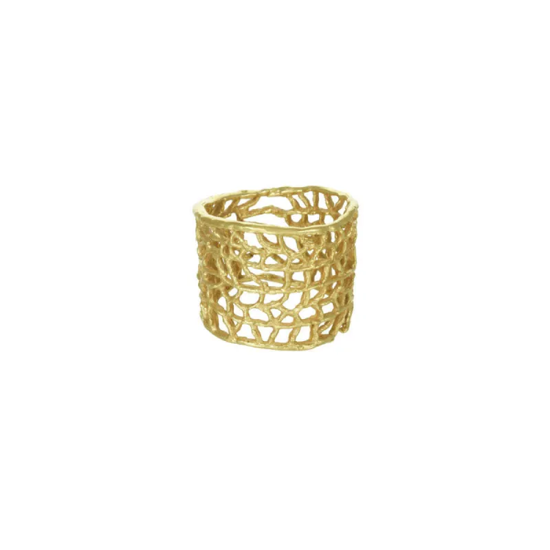 Extra Wide Coral Ring sold by Catherine Weitzman Jewelry
