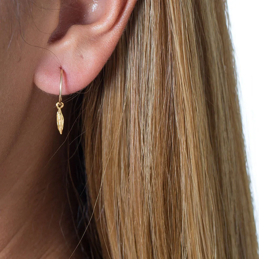 Mini Olive Leaf Earrings sold by Catherine Weitzman Jewelry product image thumbnail 3