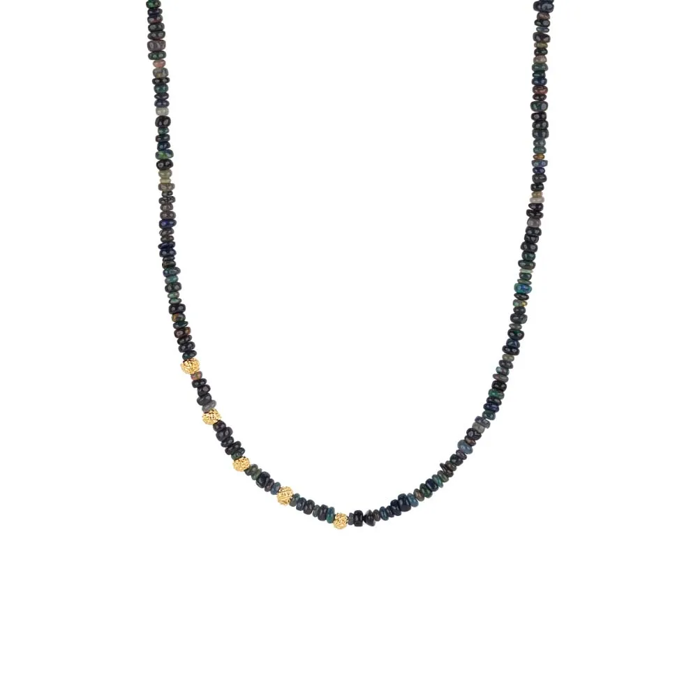 Black Opal and Seed Pods Necklace sold by Catherine Weitzman Jewelry