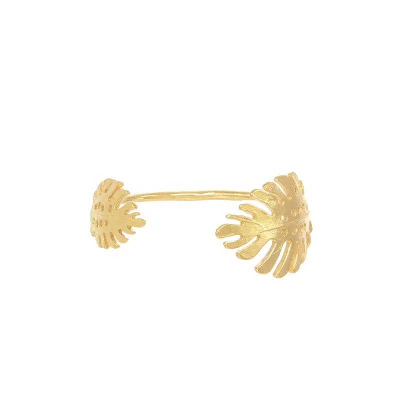 Large Double Monstera Cuff Bracelet sold by Catherine Weitzman Jewelry