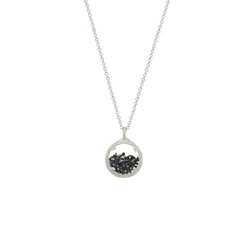 Mini Shaker Necklace in Black Spinel sold by Catherine Weitzman Jewelry