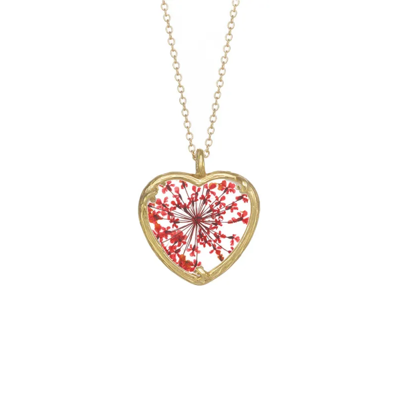 Large Botanical Heart Necklace sold by Catherine Weitzman Jewelry