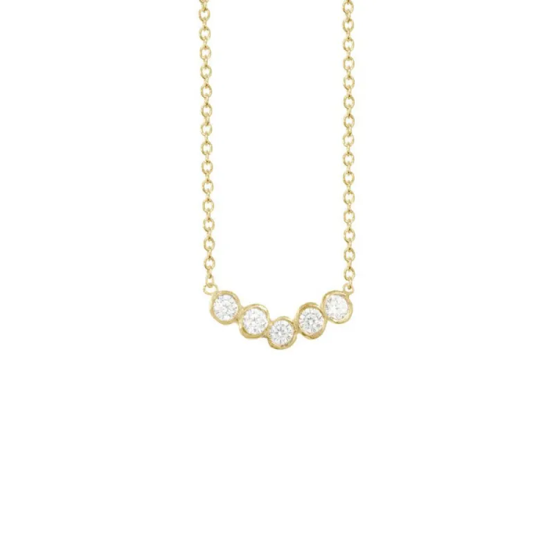 Short Chevron Seed Pod Solitaire Necklace sold by Catherine Weitzman Jewelry
