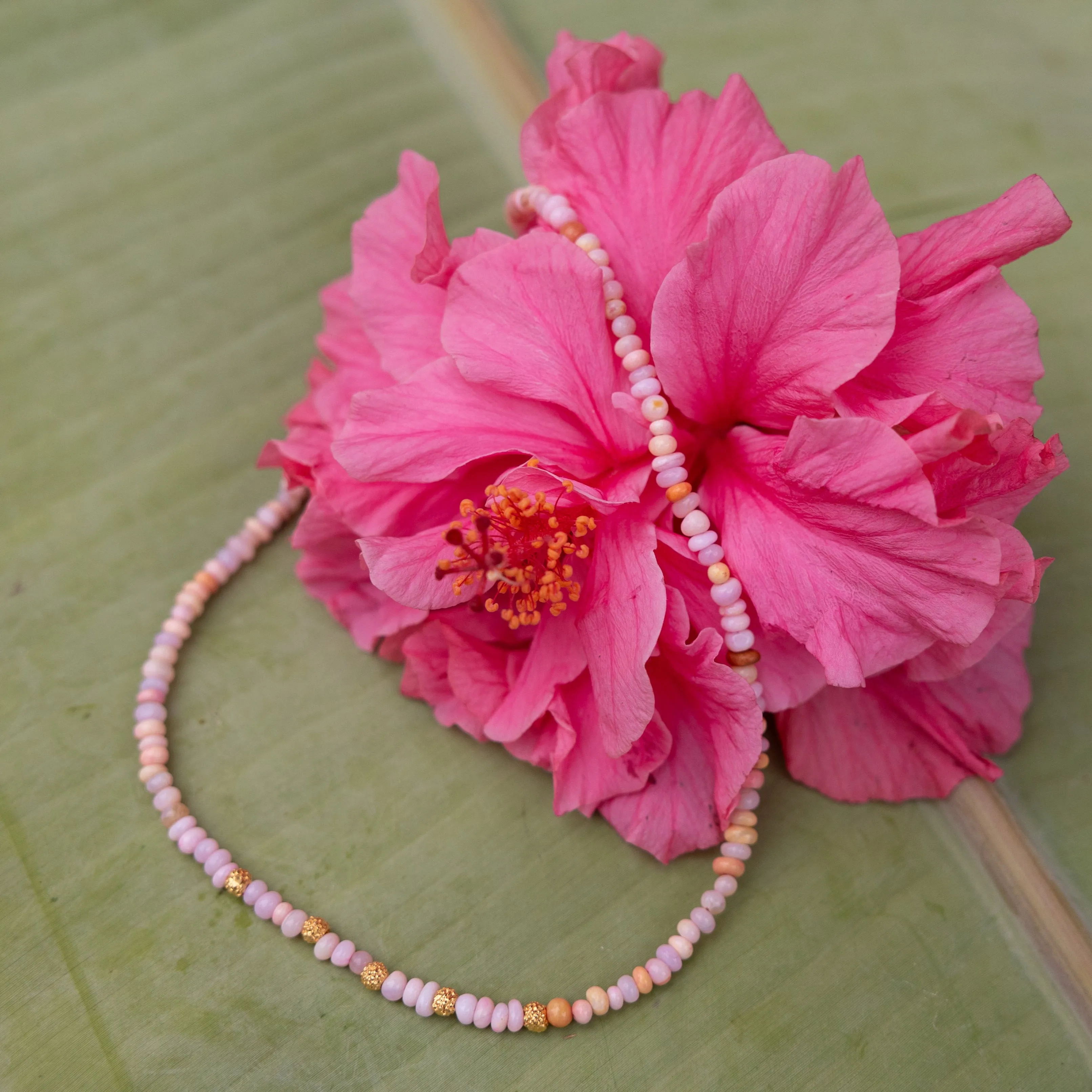 Pink Opal and Seed Pods Necklace sold by Catherine Weitzman Jewelry product image thumbnail 2