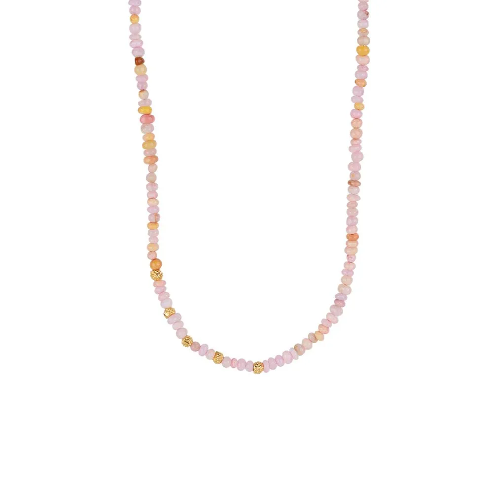 Pink Opal and Seed Pods Necklace sold by Catherine Weitzman Jewelry