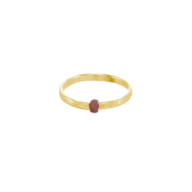 Koa Ring with Gemstone sold by Catherine Weitzman Jewelry