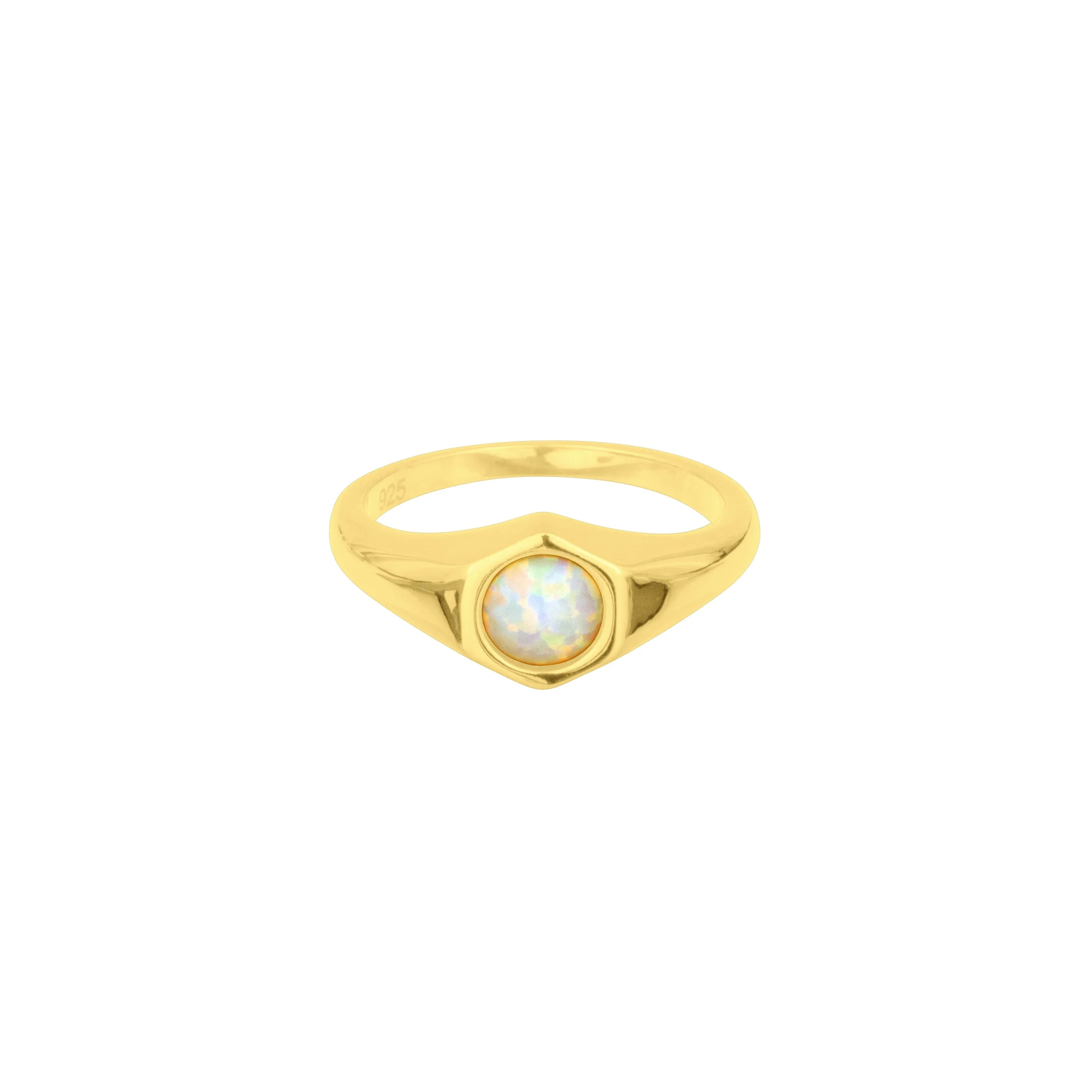 OPAL SIGNET RING GOLD sold by FYB JEWELRY