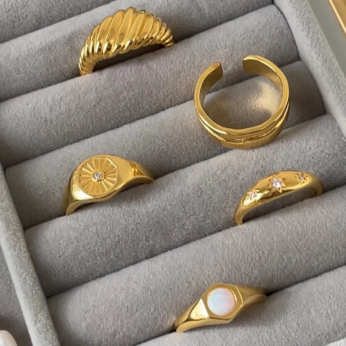 OPAL SIGNET RING GOLD sold by FYB JEWELRY product image thumbnail 3