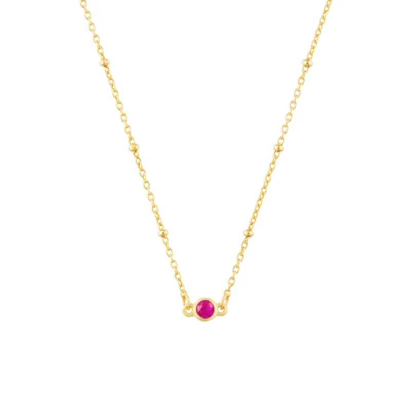 JULY BIRTHSTONE NECKLACE GOLD sold by FYB JEWELRY