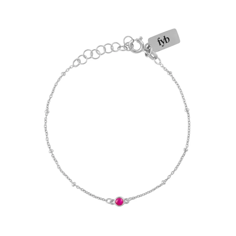 JULY BIRTHSTONE BRACELET SILVER sold by FYB JEWELRY