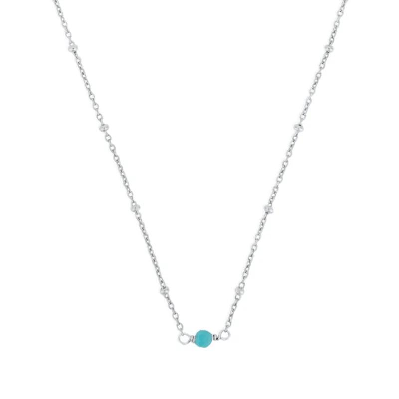 DECEMBER BIRTHSTONE NECKLACE SILVER sold by FYB JEWELRY