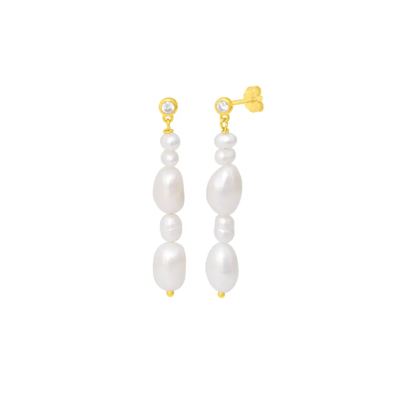 KATE PEARL EARRINGS GOLD sold by FYB JEWELRY