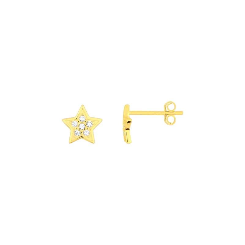 STARRY EYED STUDS GOLD sold by FYB JEWELRY