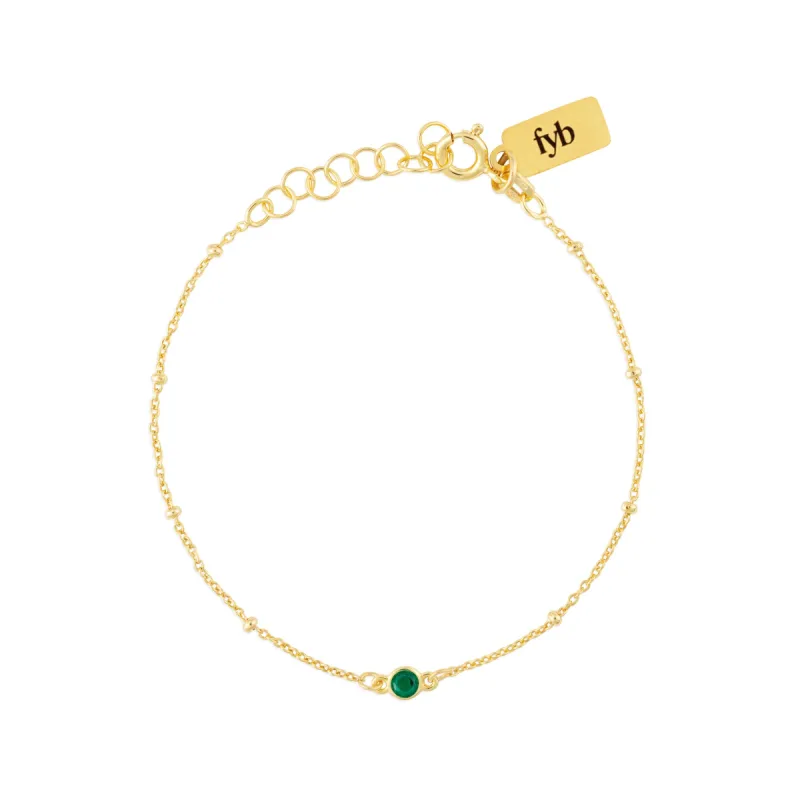 MAY BIRTHSTONE BRACELET GOLD sold by FYB JEWELRY