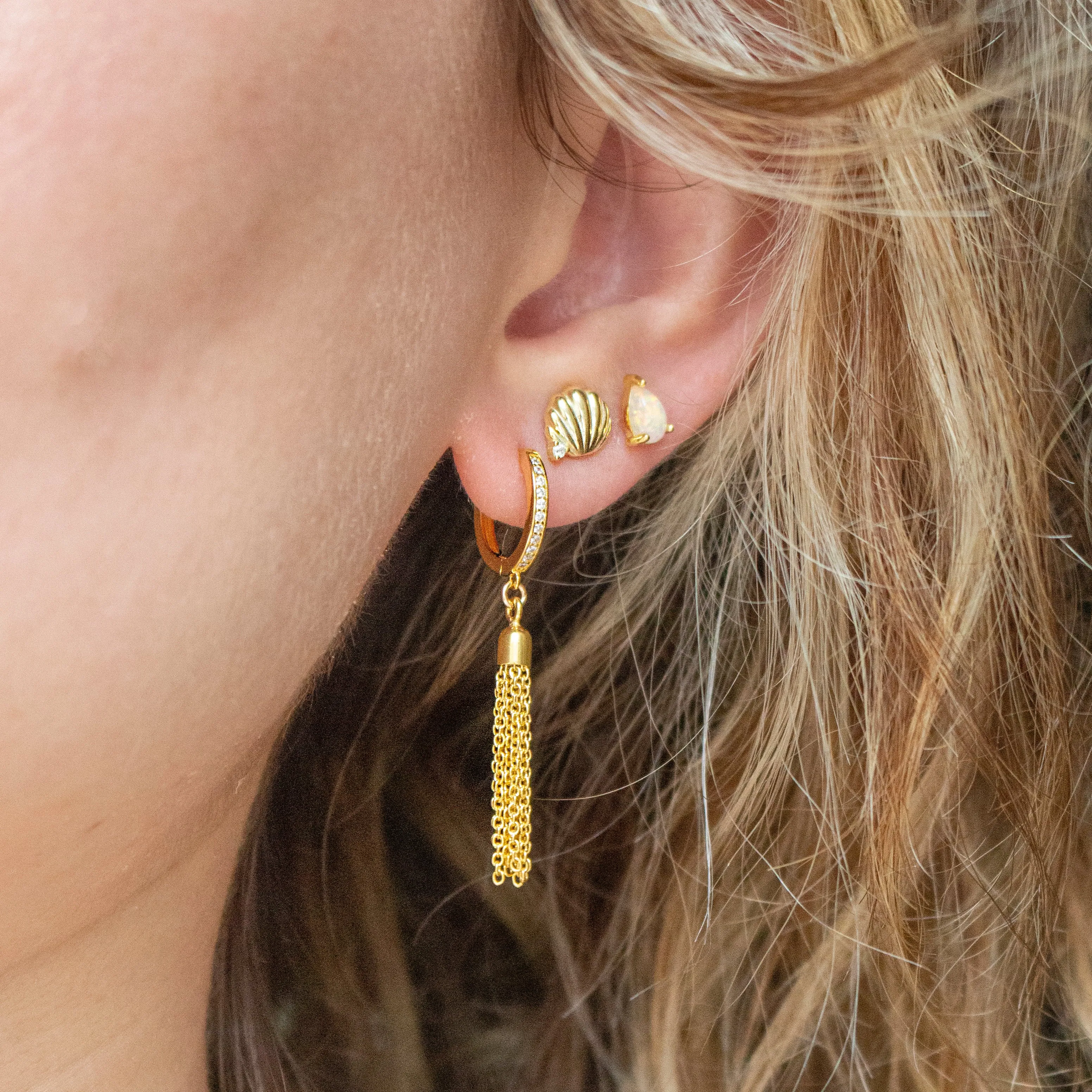 OPAL STUDS GOLD sold by FYB JEWELRY product image thumbnail 2