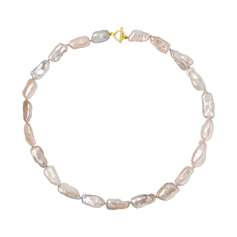 LEIGHTON PEARL NECKLACE BLUSH sold by FYB JEWELRY