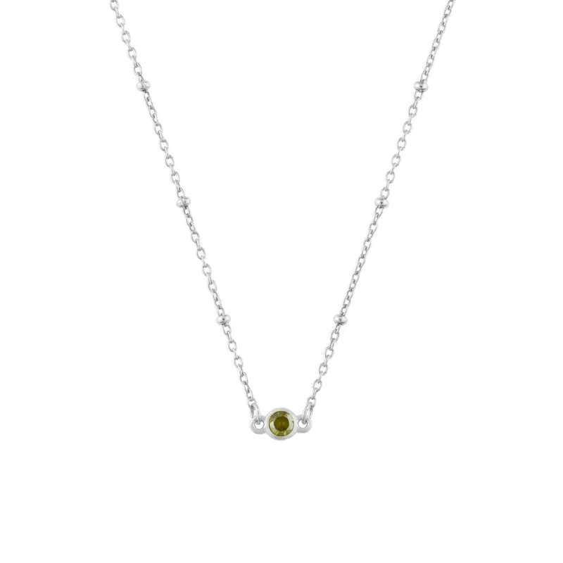 AUGUST BIRTHSTONE NECKLACE SILVER sold by FYB JEWELRY