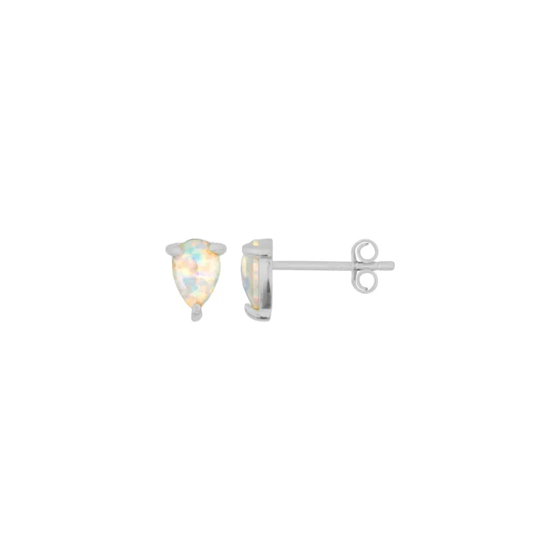 OPAL STUDS SILVER sold by FYB JEWELRY
