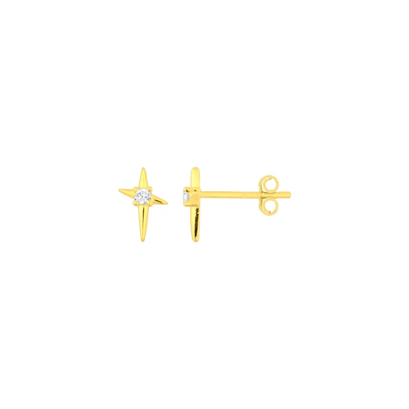 STARBURST STUDS GOLD sold by FYB JEWELRY