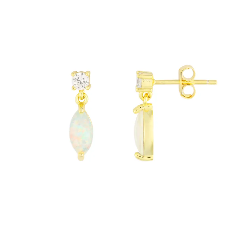 VERA OPAL STUDS GOLD sold by FYB JEWELRY