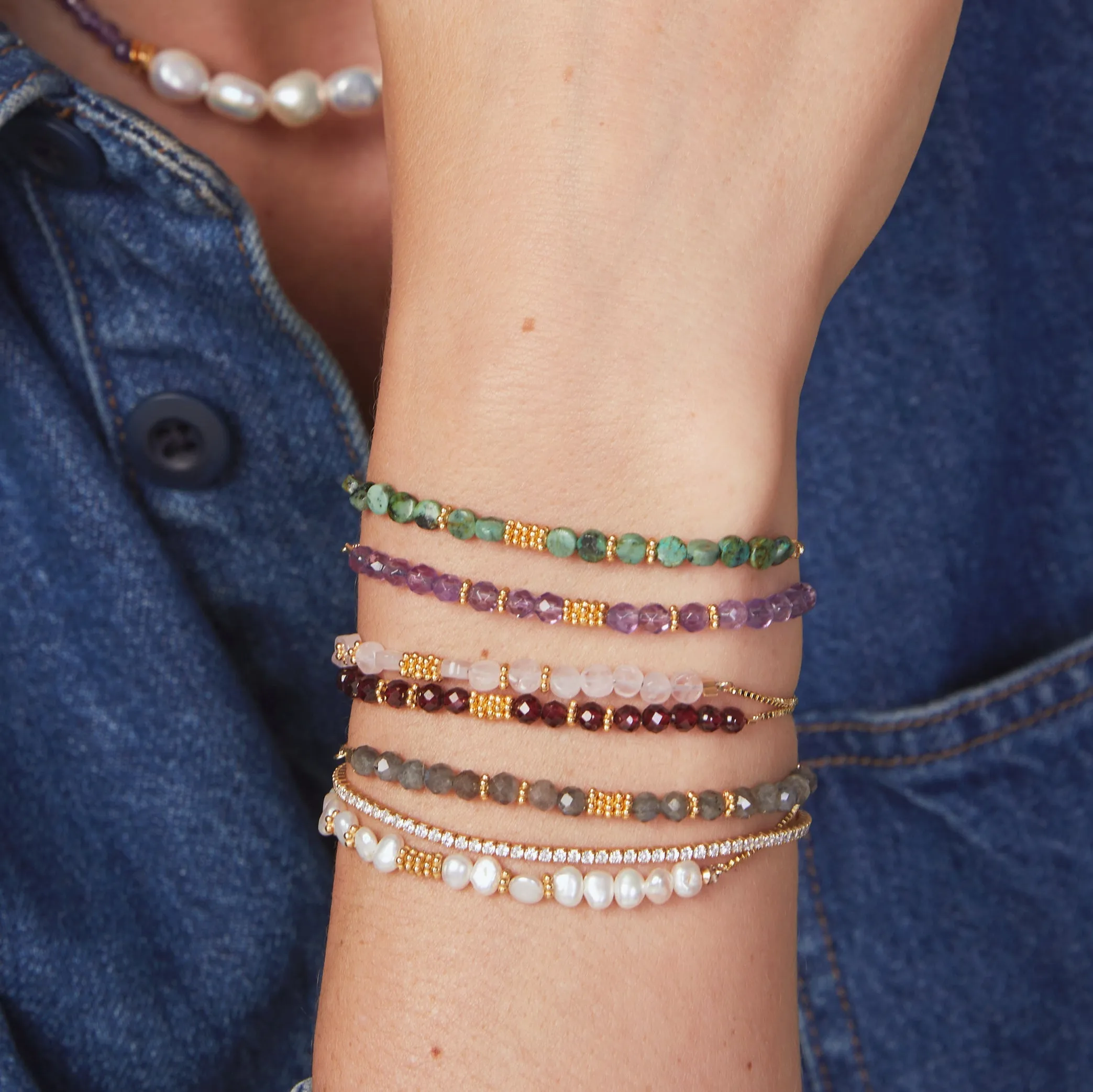 AMETHYST KISMET BRACELET GOLD sold by FYB JEWELRY product image thumbnail 2