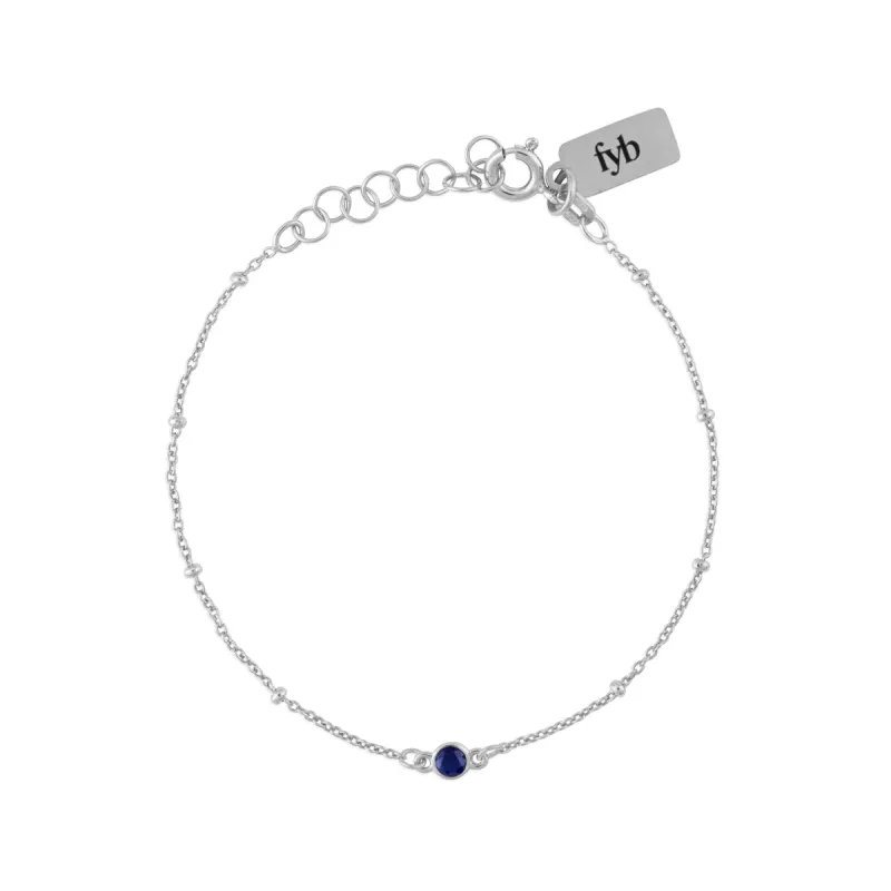 SEPTEMBER BIRTHSTONE BRACELET SILVER sold by FYB JEWELRY