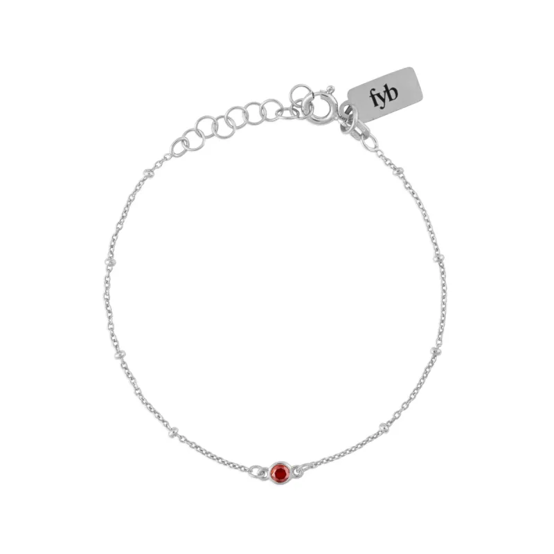 JANUARY BIRTHSTONE BRACELET SILVER sold by FYB JEWELRY