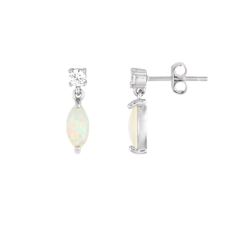 VERA OPAL STUDS SILVER sold by FYB JEWELRY