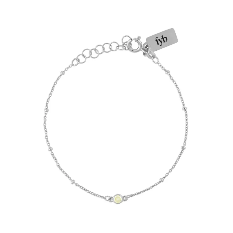 NOVEMBER BIRTHSTONE BRACELET SILVER sold by FYB JEWELRY