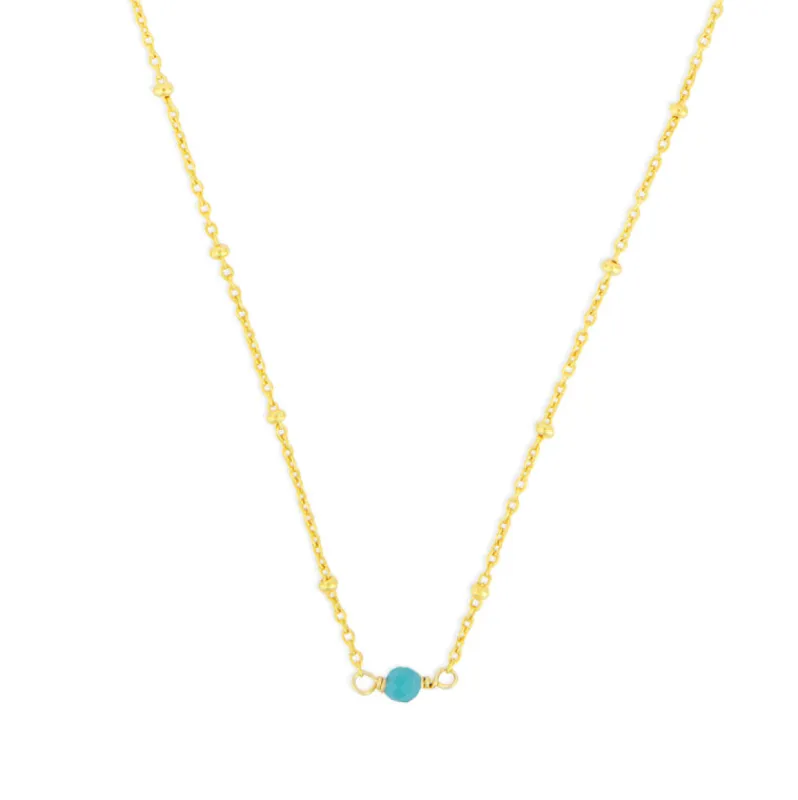 DECEMBER BIRTHSTONE NECKLACE GOLD sold by FYB JEWELRY