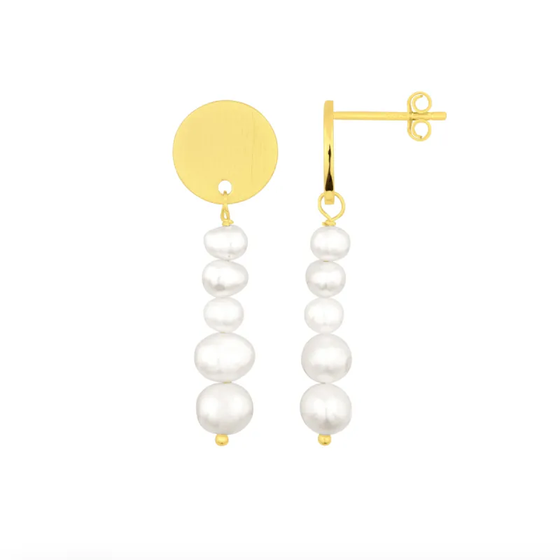 MARGARET DROP STUDS GOLD sold by FYB JEWELRY