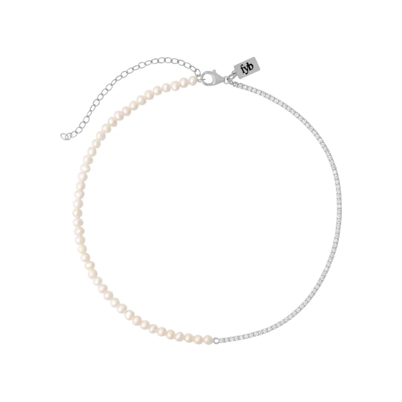 SEREPHINA TENNIS CHOKER SILVER sold by FYB JEWELRY