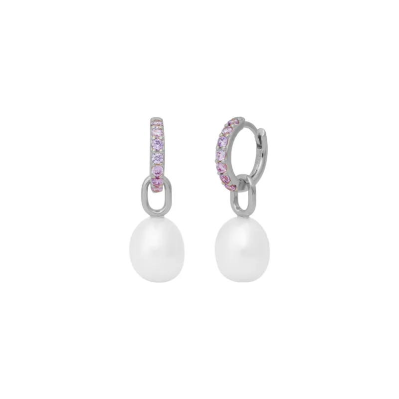JULIETTE PEARL HUGGIES SILVER sold by FYB JEWELRY