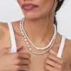 QUINN PEARL NECKLACE WHITE sold by FYB JEWELRY